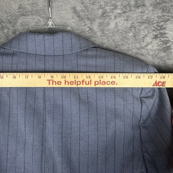 Madewell Alexa Chung Oversized Blazer Women's Size 12 Blue Gray Pinstripe NWT - Picture 8 of 13
